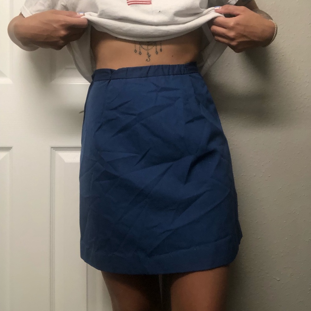 Blue High waisted Skirt